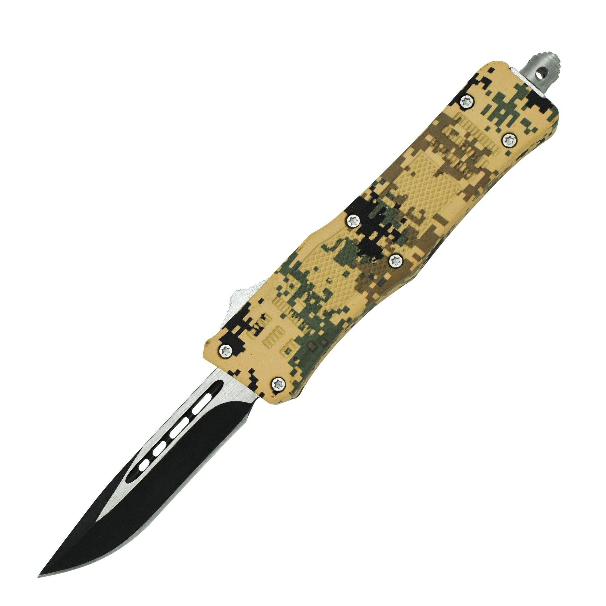 Armed Force Tactical desert camouflage automatic OTF knife for tactical and outdoor use