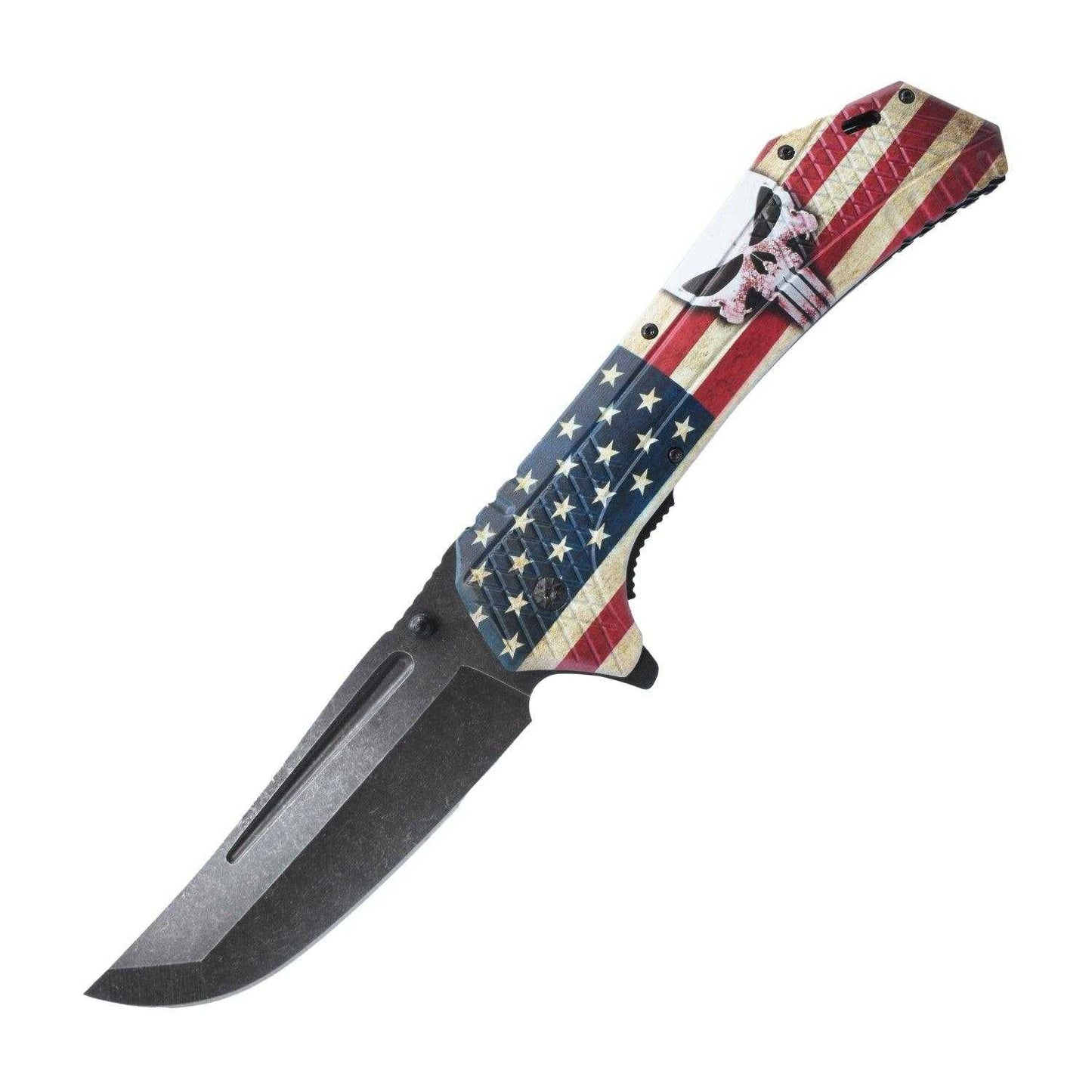 ElitEdge 12.25" American Flag Knife Folding Knife 25" American Flag Knife