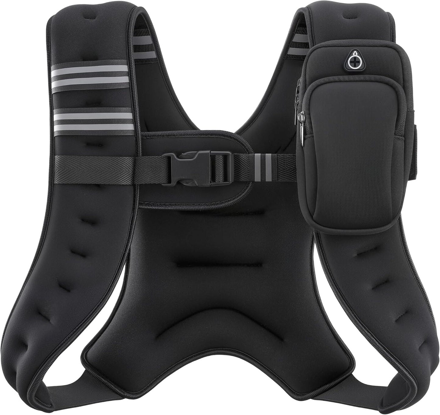 ZELUS Weighted Vest, 6lb/8lb/12lb/16lb/20lb/25lb/30lb Weight Vest with Reflective Stripe for Workout, Strength Training, Running, Fitness, Muscle Building, Weight Loss, Weightlifting