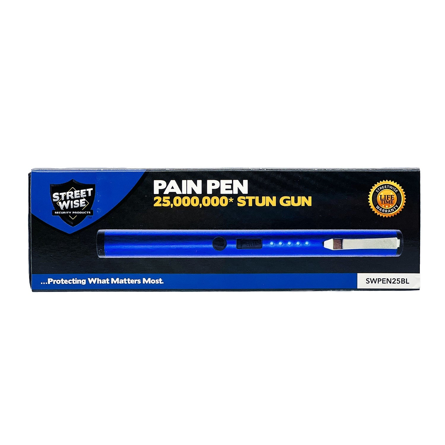 Streetwise disguised stun pen blue box packaging with lifetime warranty for  s and pers