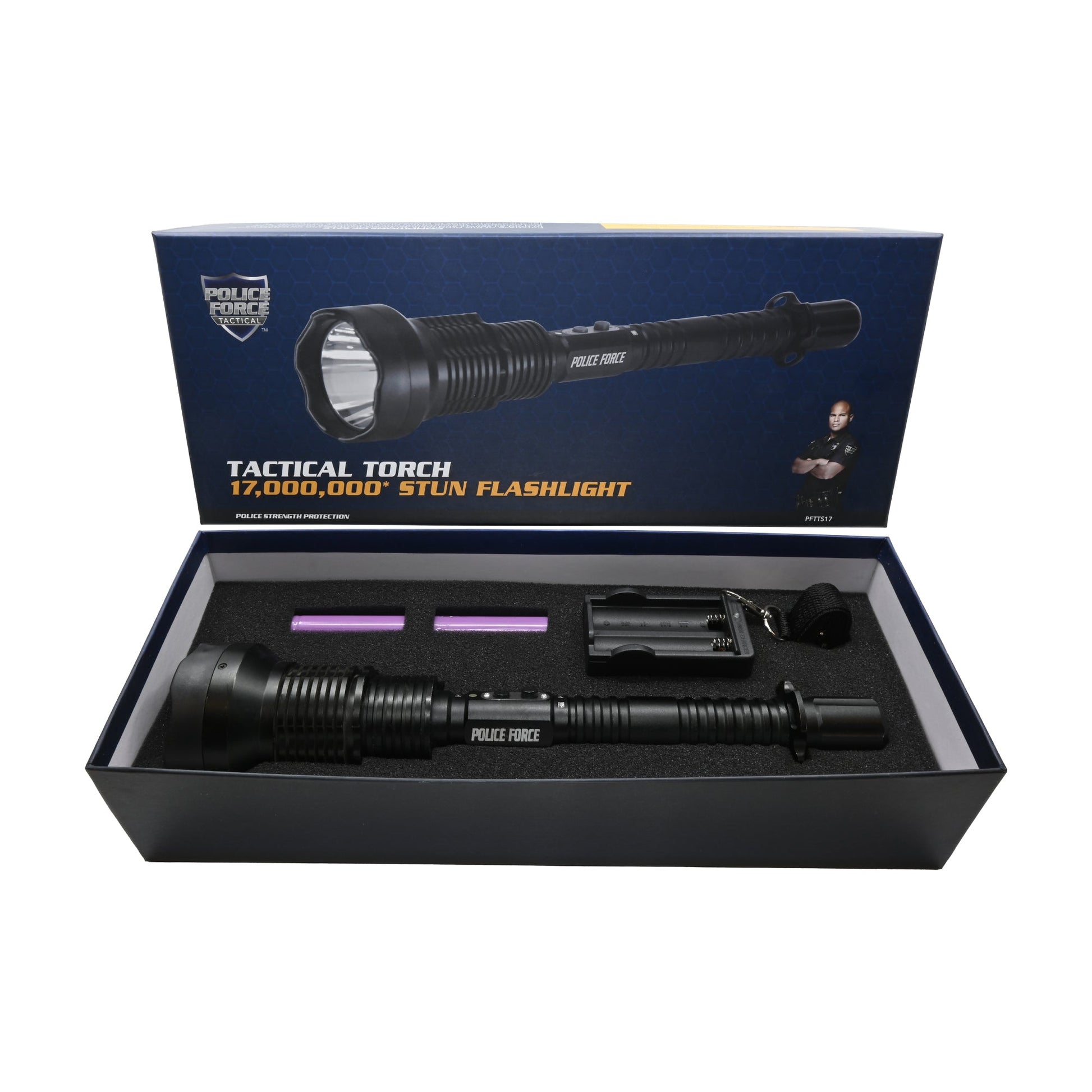 Tactical Torch Stun Flashlight 17,000,000 - Smart Pulse Safety