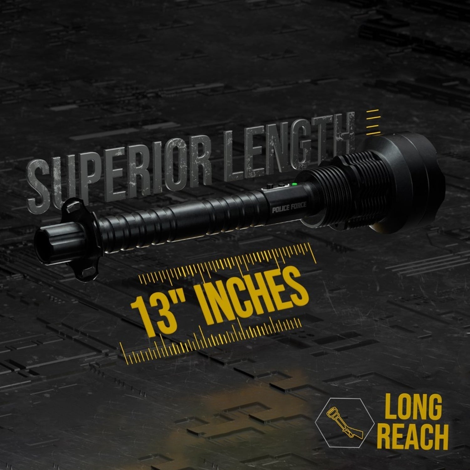 Tactical Torch Stun Flashlight 17,000,000 - Smart Pulse Safety