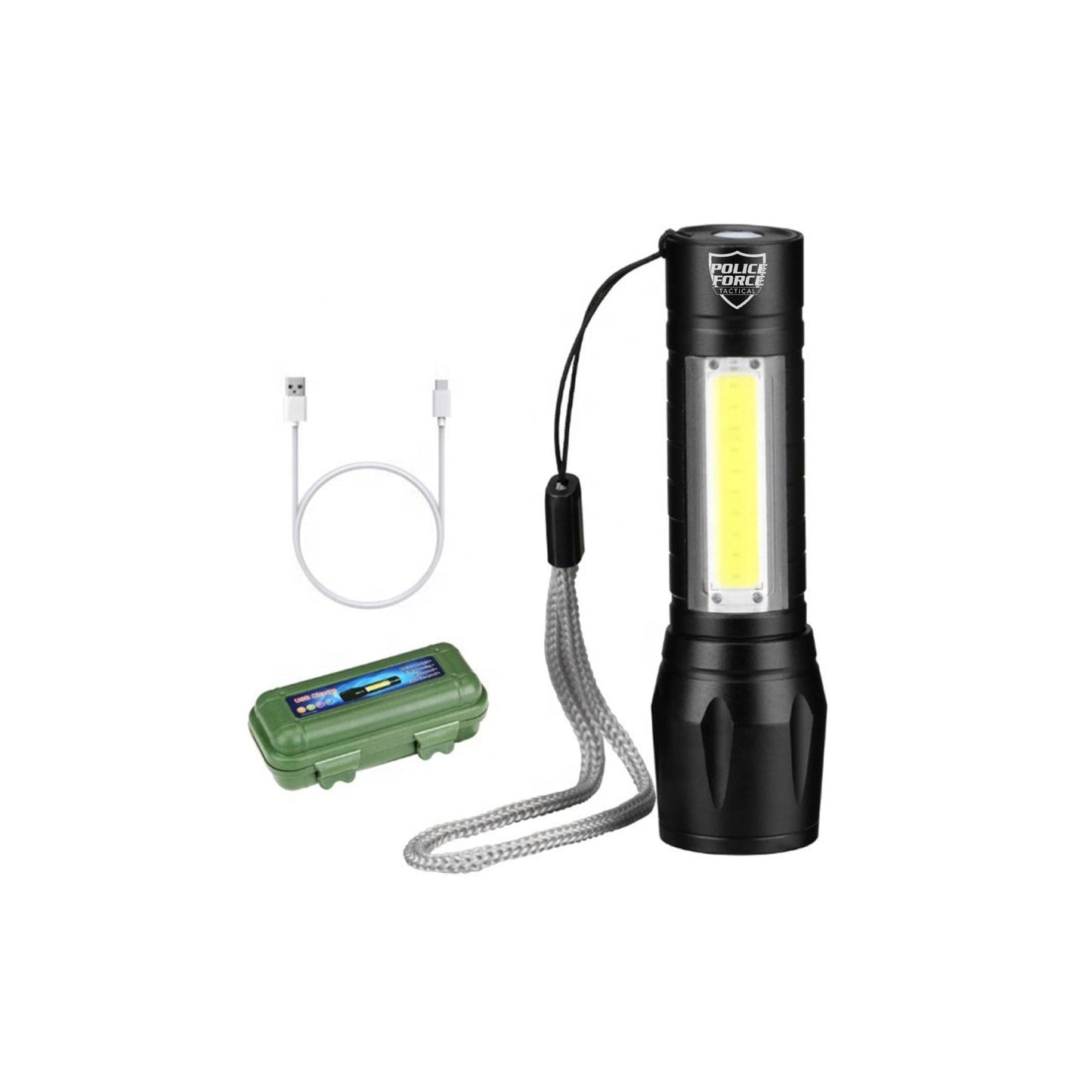 Tactical XPE/COB Mini Flashlight - Smart Pulse Safety