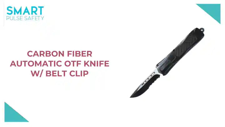 Carbon Fiber Automatic OTF Knife w/ Belt Clip by@Outfy