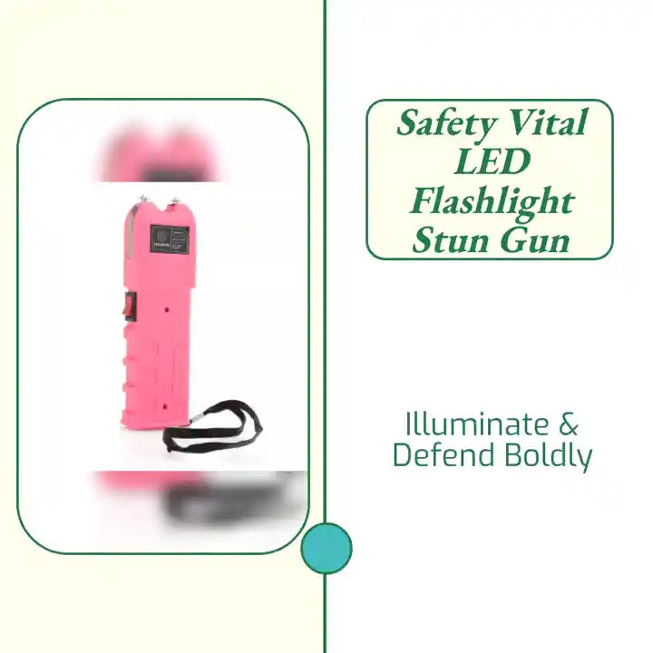 Safety Vital LED Flashlight Stun Gun by@Outfy
