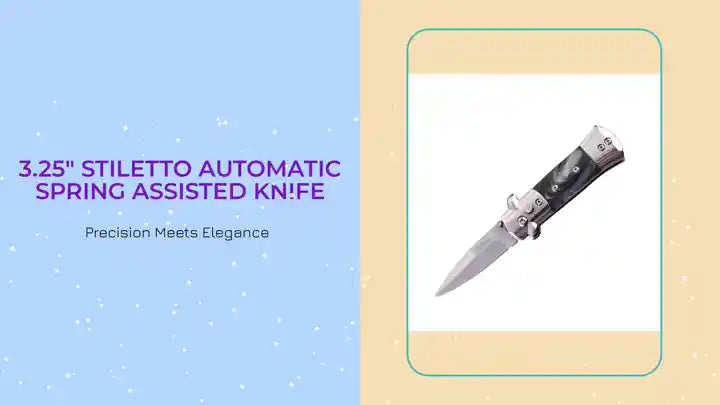 3.25" Stiletto Automatic Spring Assisted Knife by@Outfy