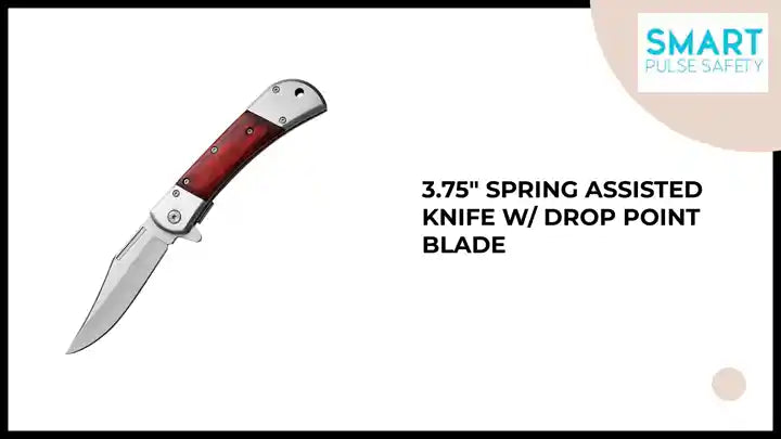 3.75" Spring Assisted Knife W/ Drop Point Blade by@Outfy