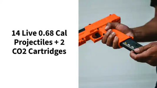 14 Live 0.68 Cal Projectiles + 2 CO2 Cartridges by@Outfy