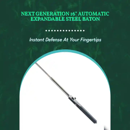 Next Generation 16" Automatic Expandable Steel Baton by@Outfy