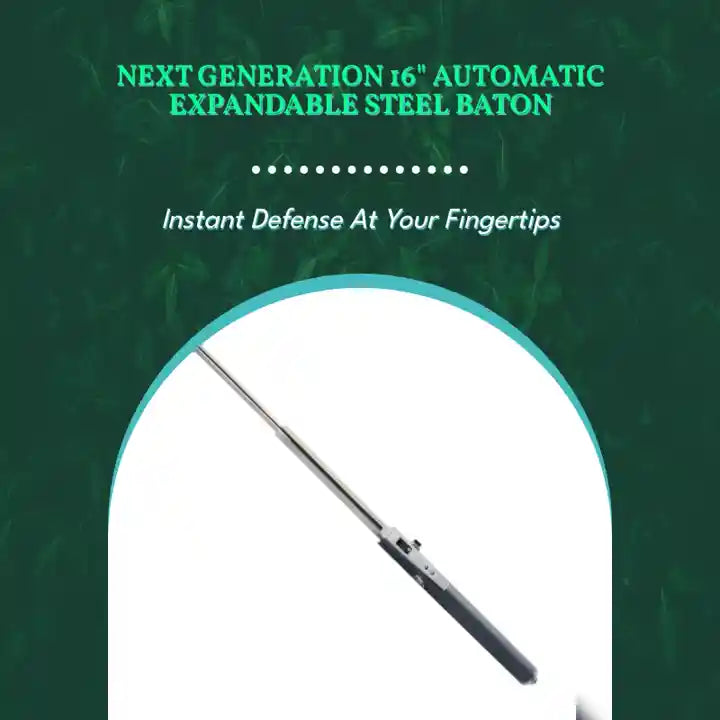 Next Generation 16" Automatic Expandable Steel Baton by@Outfy