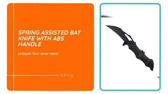 Spring Assisted Bat Knife With ABS Handle by@Outfy