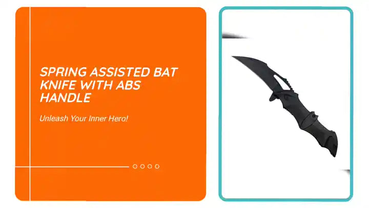 Spring Assisted Bat Knife With ABS Handle by@Outfy