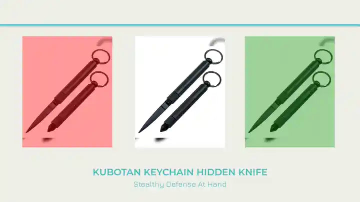 Kubotan Keychain Hidden Knife by@Outfy