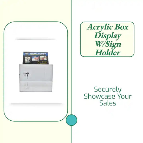 Acrylic Box Display w/Sign Holder by@Outfy