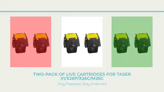 Two-Pack of Live Cartridges for TASER X1/X26P/X26C/M26C by@Outfy