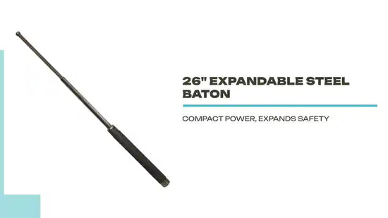 26" Expandable Steel Baton by@Outfy