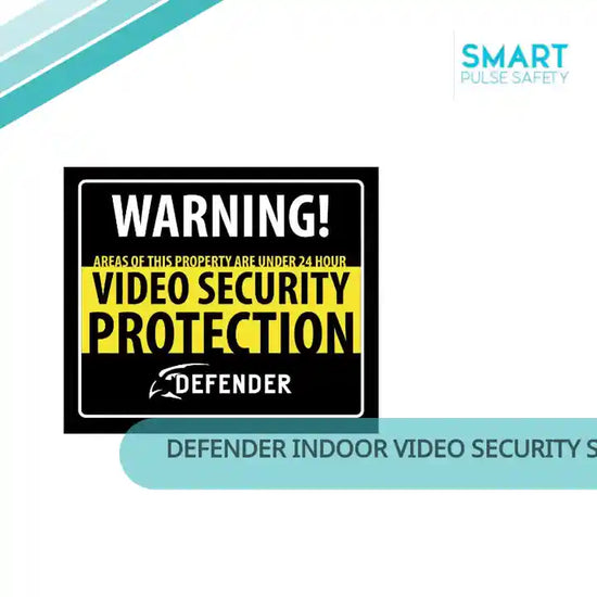 Defender Indoor Video Security System Warning Sign w/Stickers by@Outfy