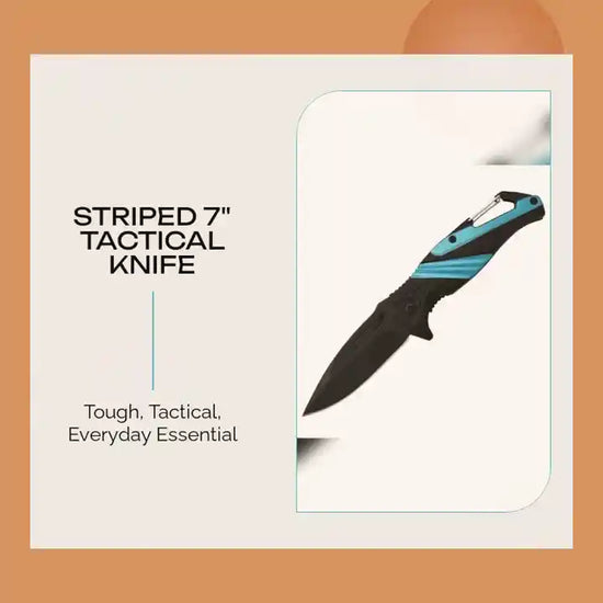 Striped 7" Tactical Knife by@Outfy