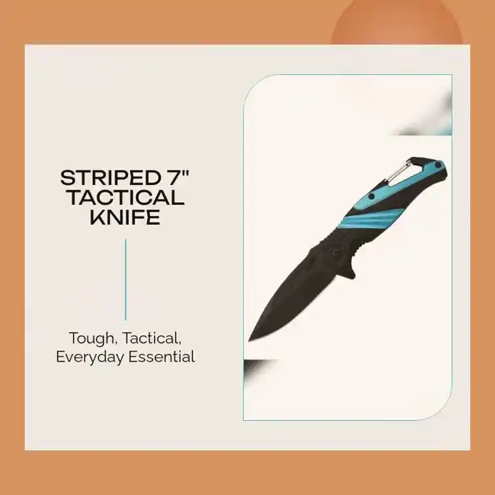 Striped 7" Tactical Knife by@Outfy