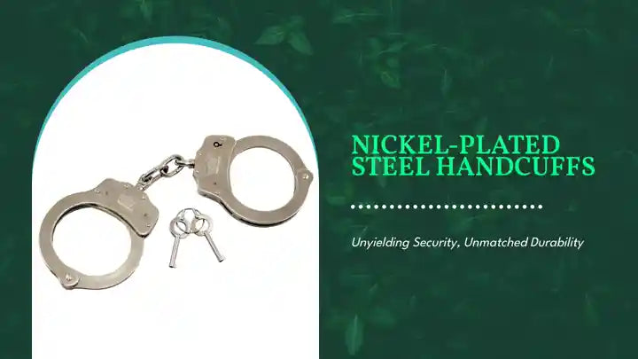 Nickel-plated Steel Handcuffs by@Outfy
