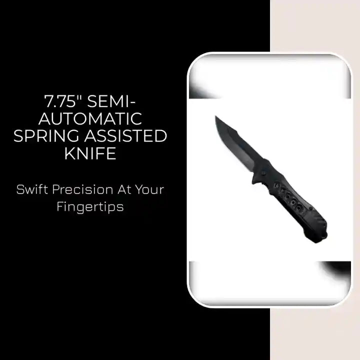 7.75" Semi-Automatic Spring Assisted Knife by@Outfy