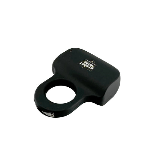 Streetwise finger ring stun gun electric knuckle black compact rechargeable self defense product for rs and dropshippers