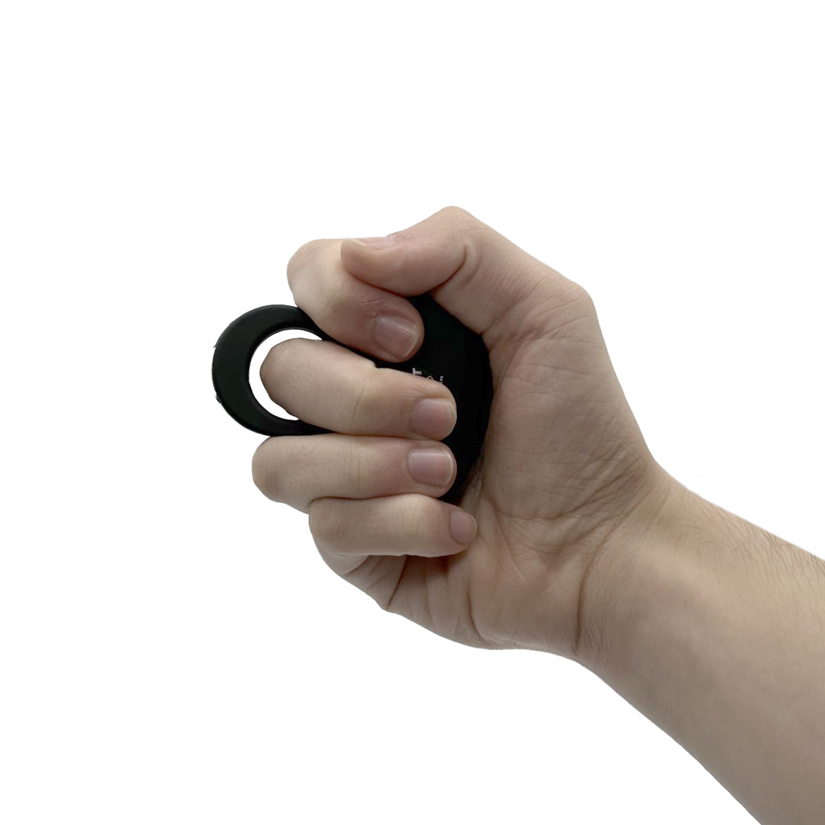 Streetwise finger ring stun gun electric knuckle black compact personal safety product in hand