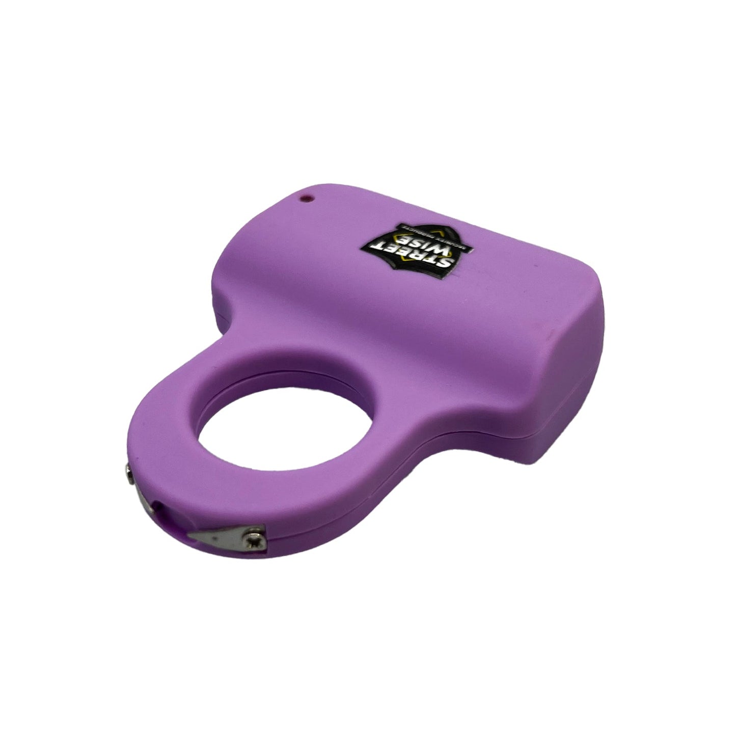 Streetwise finger ring stun gun electric knuckle black compact rechargeable light purple self defense product for rs and pers