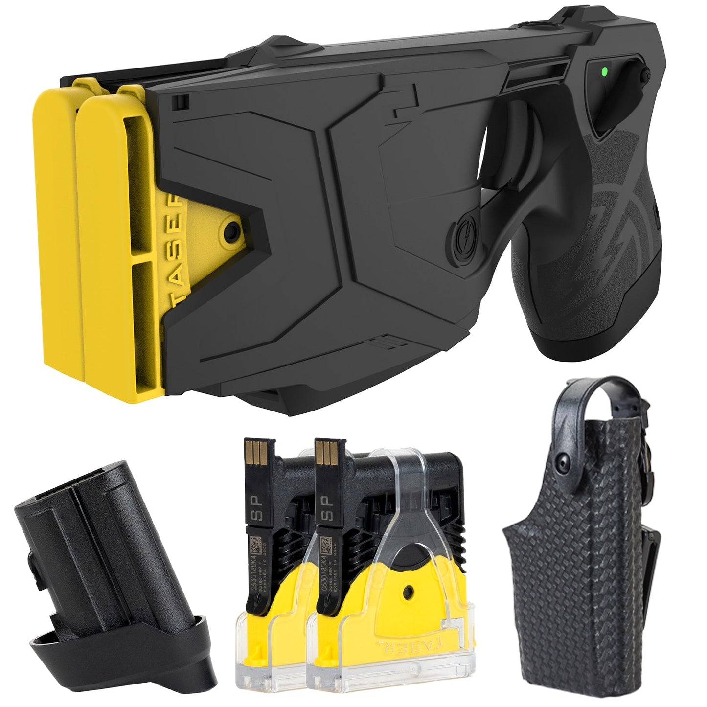 TASER X2 Professional Series bundle with holster, cartridges, battery, and carrying case for self-defense