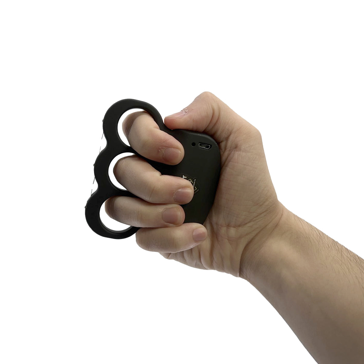 Streetwise three finger stun gun electric knuckles in hand wholesale self-defense product for bulk ordering and dropshipping
